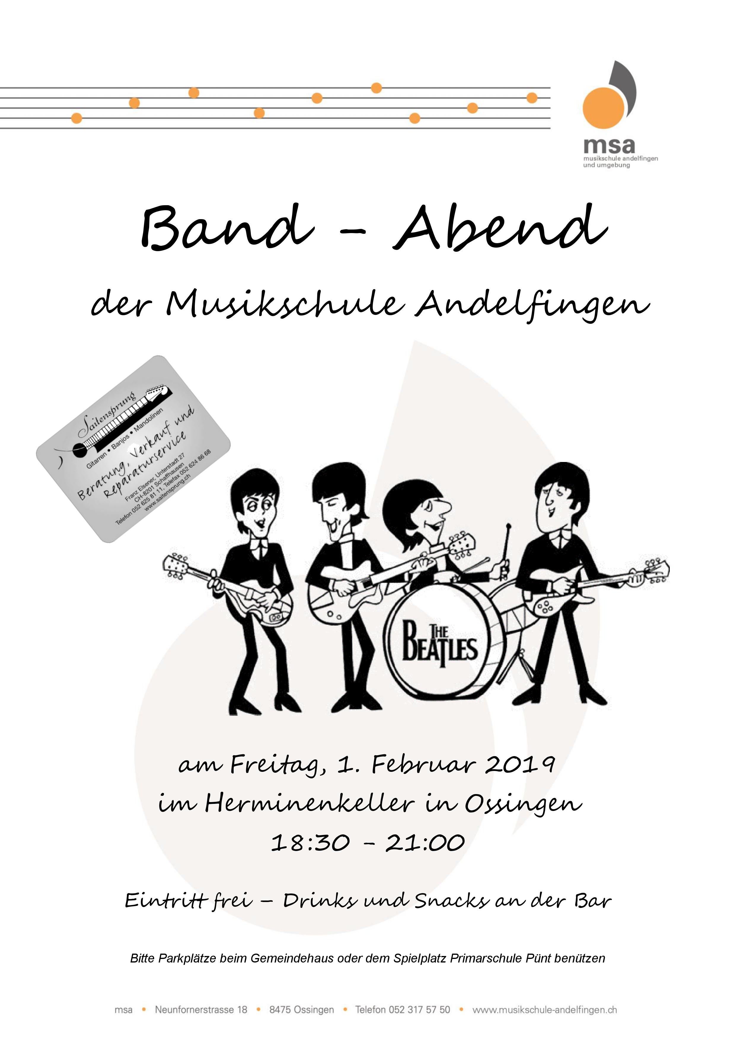 Flyer Bandabend 2019