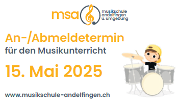 An- und Abmeldetermin Musikunterricht