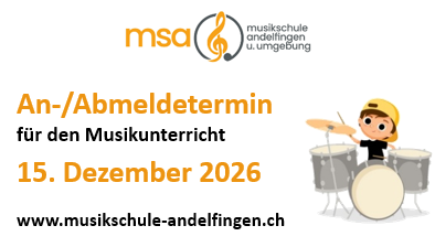 An- und Abmeldetermin Musikunterricht